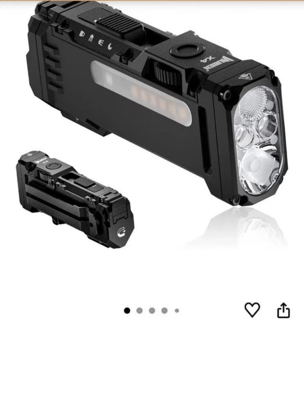 Nitecore Portable Multi-LED LED Flashlight Work Light, Durable Aluminum, Black 4